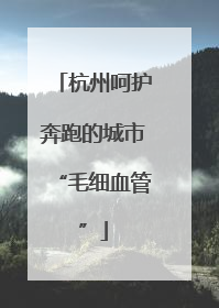 杭州呵护奔跑的城市“毛细血管”