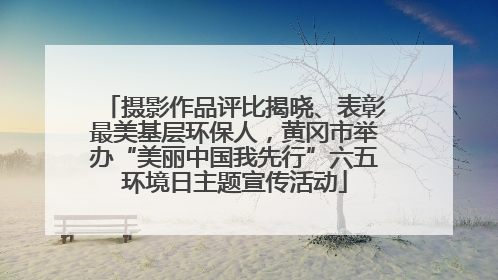 摄影作品评比揭晓、表彰最美基层环保人，黄冈市举办“美丽中国我先行”六五环境日主题宣传活动