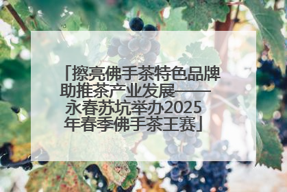 擦亮佛手茶特色品牌 助推茶产业发展——永春苏坑举办2025年春季佛手茶王赛