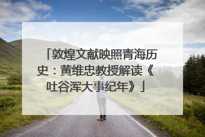 敦煌文献映照青海历史：黄维忠教授解读《吐谷浑大事纪年》