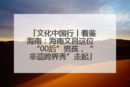 文化中国行丨看鉴海南：海南文昌这位“00后”男孩，“非遗跨界秀”走起