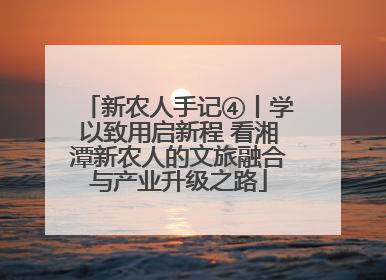 新农人手记④丨学以致用启新程 看湘潭新农人的文旅融合与产业升级之路