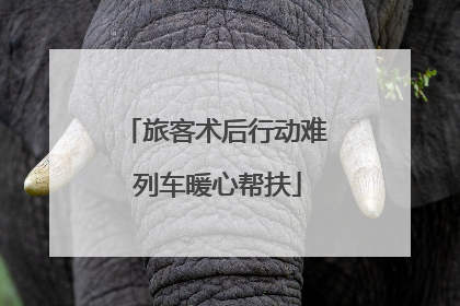 旅客术后行动难 列车暖心帮扶