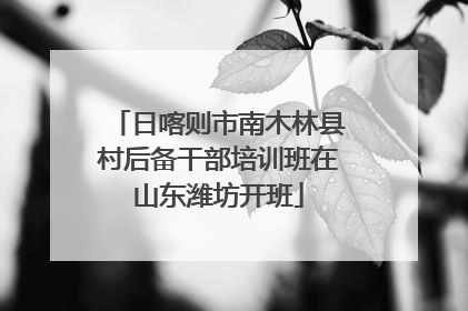 日喀则市南木林县村后备干部培训班在山东潍坊开班