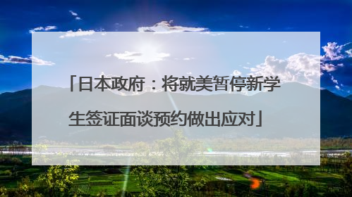 日本政府：将就美暂停新学生签证面谈预约做出应对