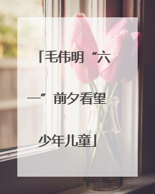 毛伟明“六一”前夕看望少年儿童