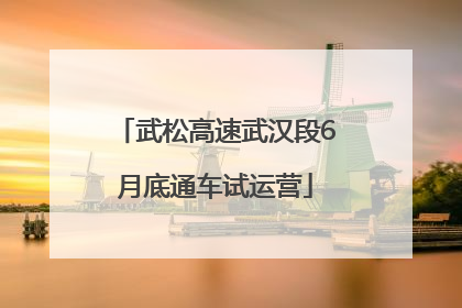 武松高速武汉段6月底通车试运营