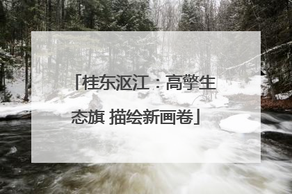 桂东沤江：高擎生态旗 描绘新画卷