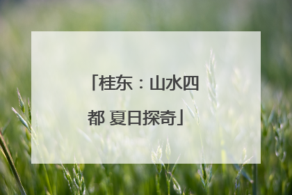 桂东：山水四都 夏日探奇