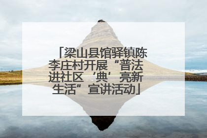 梁山县馆驿镇陈李庄村开展“普法进社区‘典’亮新生活”宣讲活动