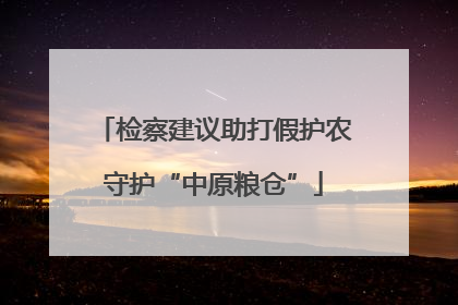检察建议助打假护农守护“中原粮仓”