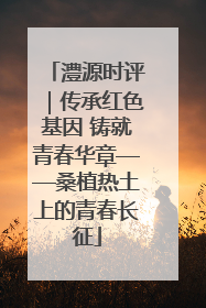 澧源时评｜传承红色基因 铸就青春华章——桑植热土上的青春长征
