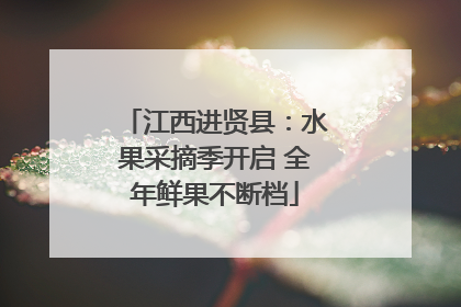江西进贤县：水果采摘季开启 全年鲜果不断档
