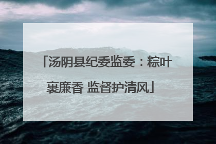 汤阴县纪委监委：粽叶裹廉香 监督护清风