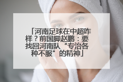 河南足球在中超咋样？前国脚赵鹏：要找回河南队“专治各种不服”的精神