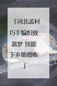 河北孟村巧手编织致富梦 技能下乡助增收