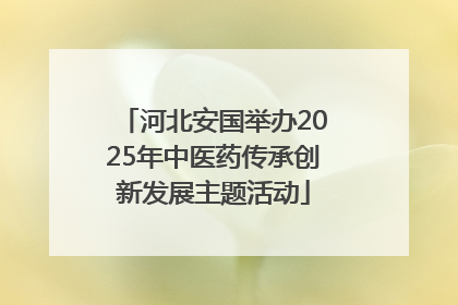 河北安国举办2025年中医药传承创新发展主题活动