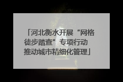 河北衡水开展“网格徒步踏查”专项行动 推动城市精细化管理