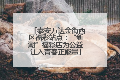 泰安万达金街西区福彩站点：“新潮”福彩店为公益注入青春正能量