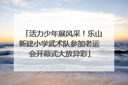 活力少年展风采！乐山新建小学武术队参加老运会开幕式大放异彩