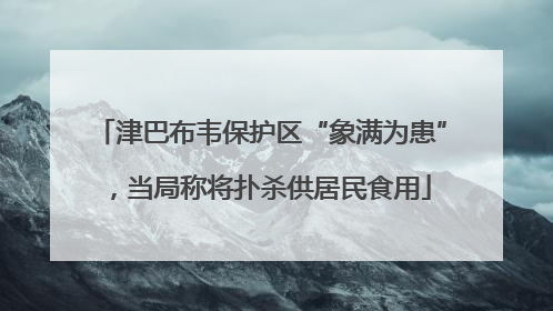 津巴布韦保护区“象满为患”，当局称将扑杀供居民食用