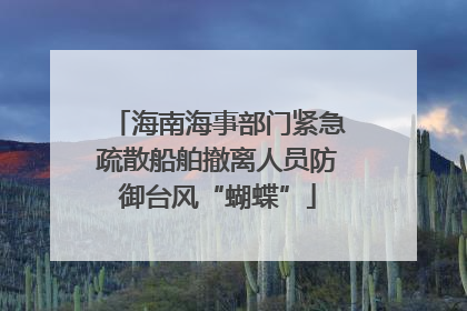 海南海事部门紧急疏散船舶撤离人员防御台风“蝴蝶”