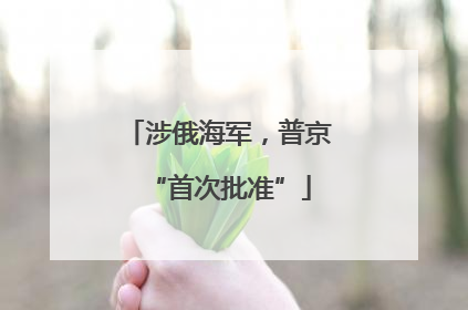 涉俄海军，普京“首次批准”