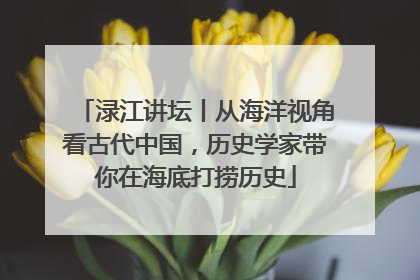 渌江讲坛丨从海洋视角看古代中国，历史学家带你在海底打捞历史