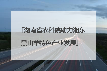 湖南省农科院助力湘东黑山羊特色产业发展
