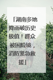 湖南多地降雨破历史极值！群众被困险境，消防紧急救援