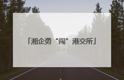 湘企勇“闯”港交所