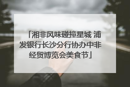 湘非风味碰撞星城 浦发银行长沙分行协办中非经贸博览会美食节