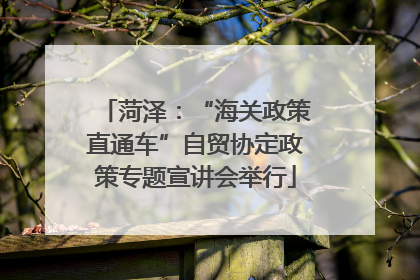 菏泽：“海关政策直通车”自贸协定政策专题宣讲会举行