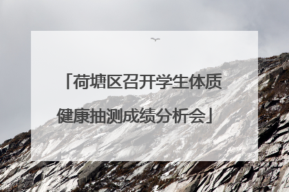 荷塘区召开学生体质健康抽测成绩分析会