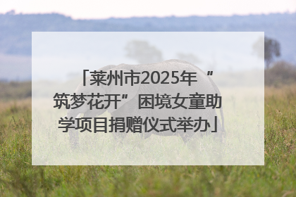 莱州市2025年“筑梦花开”困境女童助学项目捐赠仪式举办