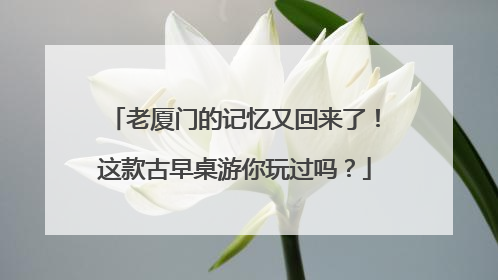 老厦门的记忆又回来了！这款古早桌游你玩过吗？