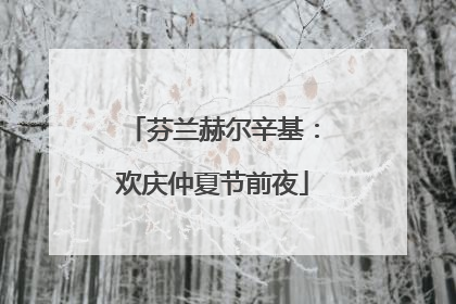 芬兰赫尔辛基：欢庆仲夏节前夜