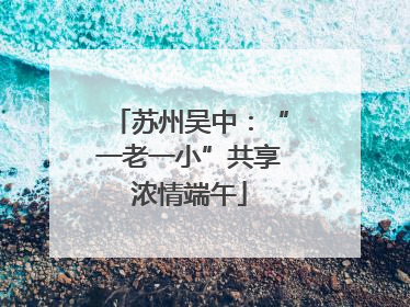 苏州吴中：“一老一小”共享浓情端午