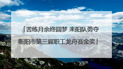 苦练月余终圆梦 耒阳队勇夺衡阳市第三届职工龙舟赛金奖