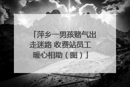 萍乡一男孩赌气出走迷路 收费站员工暖心相助（图）