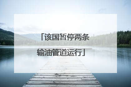 该国暂停两条输油管道运行