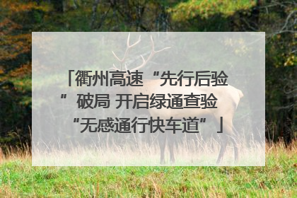 衢州高速“先行后验”破局 开启绿通查验“无感通行快车道”