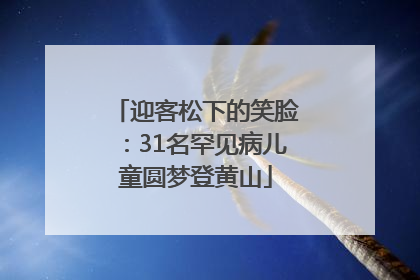 迎客松下的笑脸：31名罕见病儿童圆梦登黄山