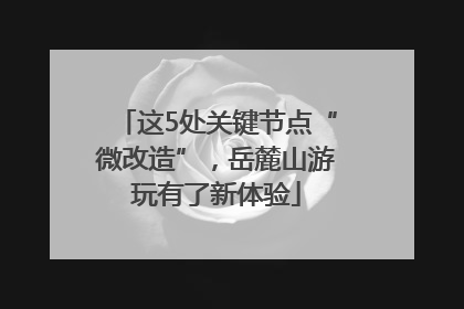 这5处关键节点“微改造”，岳麓山游玩有了新体验