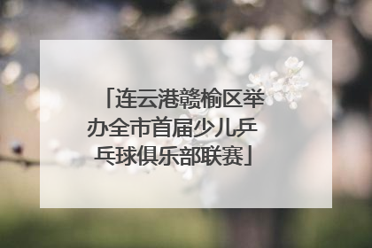 连云港赣榆区举办全市首届少儿乒乓球俱乐部联赛