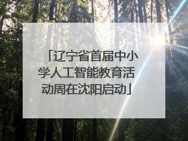 辽宁省首届中小学人工智能教育活动周在沈阳启动