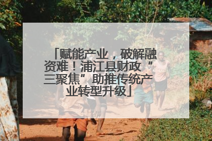 赋能产业，破解融资难！浦江县财政“三聚焦”助推传统产业转型升级