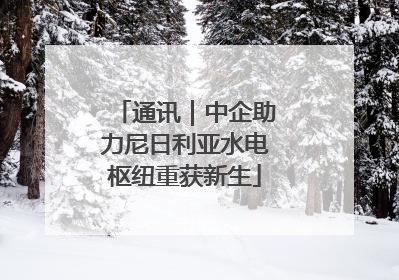 通讯｜中企助力尼日利亚水电枢纽重获新生
