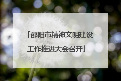 邵阳市精神文明建设工作推进大会召开