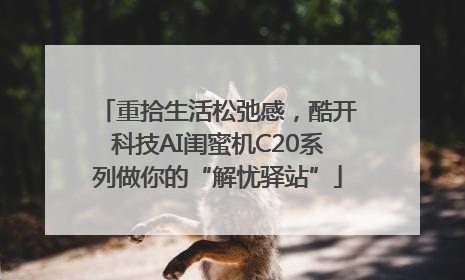重拾生活松弛感，酷开科技AI闺蜜机C20系列做你的“解忧驿站”